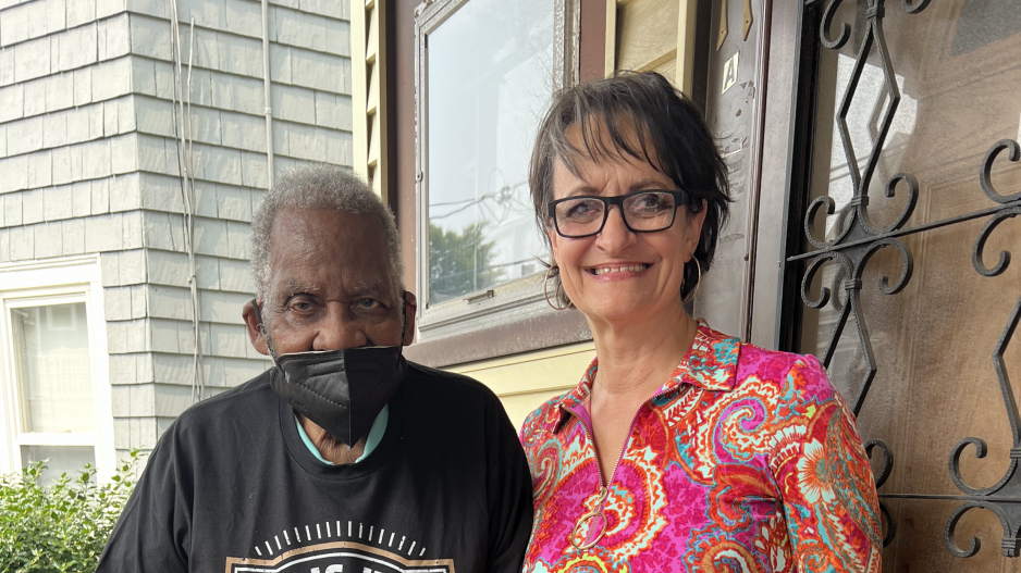 Katjana with 100 yr old Neighbor